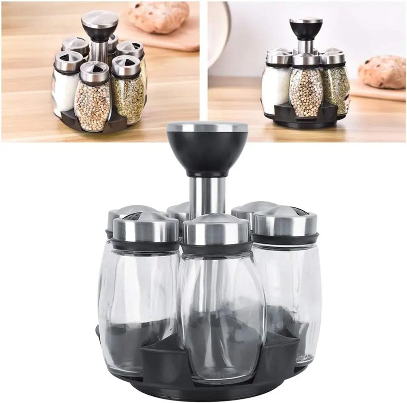 Door Condiments And Seasonings Kitchen Swivel Storage Salt Shaker