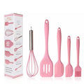 Conjunto de utensílios de cozinha antiaderente de silicone, colher de bolo, colher de cozinha, batedor de ovos, escova de óleo,