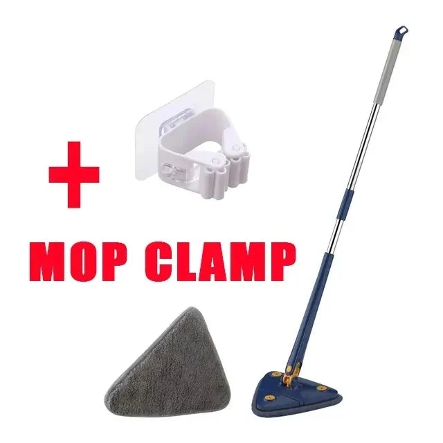Adjustable 110cm cleaning mop New Triangle mop 360 Swivel expandable bath tile floor wall deep cleaning mop for convenience
