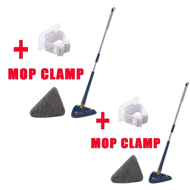 Adjustable 110cm cleaning mop New Triangle mop 360 Swivel expandable bath tile floor wall deep cleaning mop for convenience