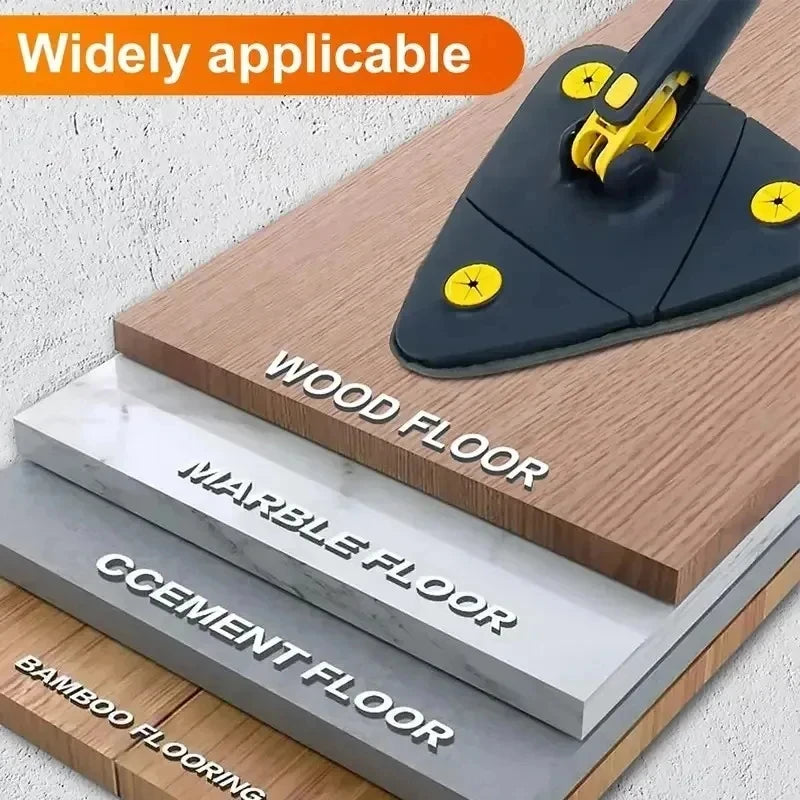 Adjustable 110cm cleaning mop New Triangle mop 360 Swivel expandable bath tile floor wall deep cleaning mop for convenience