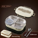 304 Stainless Steel Insulated Lunch Box with Bag Office Worker Sealed Portable Bento Box Set Student Kids Food Storage Container