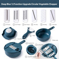 New Kitchen Multi-functional Nine-in-one Vegetable Cutter 12-piece Grater Potato Radish Shredder Vegetable Cutter Salad Utensils