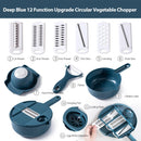 New Kitchen Multi-functional Nine-in-one Vegetable Cutter 12-piece Grater Potato Radish Shredder Vegetable Cutter Salad Utensils